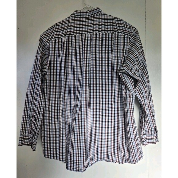 Duluth Trading Shirt Mens 3XLT Wrinkle Fighter Plaid Cotton Button Down Casual - Picture 5 of 7